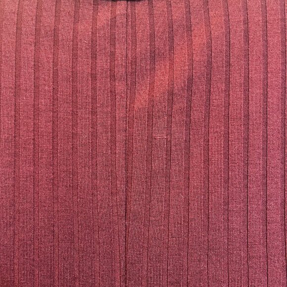 Loft Burgundy Ribbed Knit A Line Long Sleeve Sweater Dress Size Medium - Picture 3 of 7